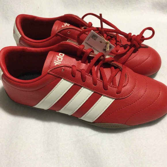 Adidas Grand Court Lo Red White Sneakers JQ9691 Mens 3.5 Womens 5 NEW